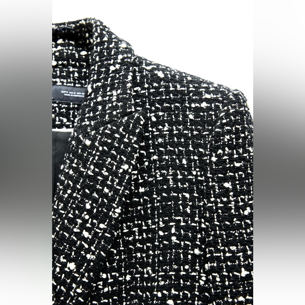 New ZARA Double Breasted Weave Jacket - Picture 8 of 9